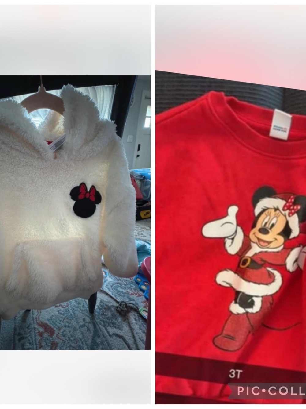 Disney Kids Red and White Minnie Mouse Sweatshirt & Hoodie
